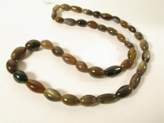 Strang Achatperlen Grey Agate Stone Beads African Trade B Afrozip Bild