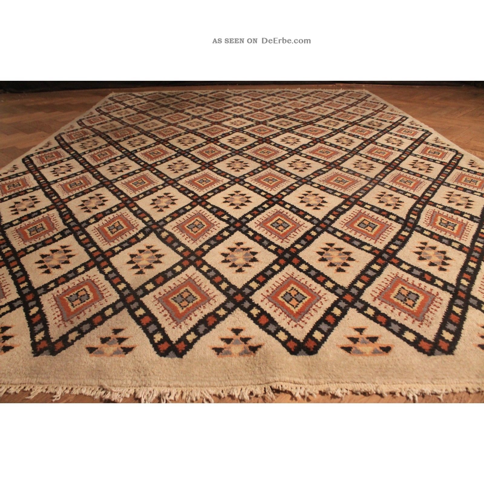 Dekorativer Handgeknüpfter Orient Teppich Berber Gabbeh Carpet Tappeto 300x220cm Teppiche & Flachgewebe Bild