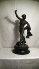 Eine (v.  Zwei) Alte Skulptur,  Figur,  40 Cm,  3 Kg,  Mann,  Tänzer,  Antik Vor 1900 Bild 10