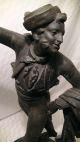 Eine (v.  Zwei) Alte Skulptur,  Figur,  40 Cm,  3 Kg,  Mann,  Tänzer,  Antik Vor 1900 Bild 3