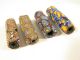 4 Alte Millefiori Glasperlen B Old Venetian Vintage African Trade Beads Afrozip Afrika Bild 1