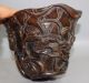 1000g Chinese Ox Horn Carved Ox Horn Bowl Height 12.  2cm Asiatika: China Bild 4