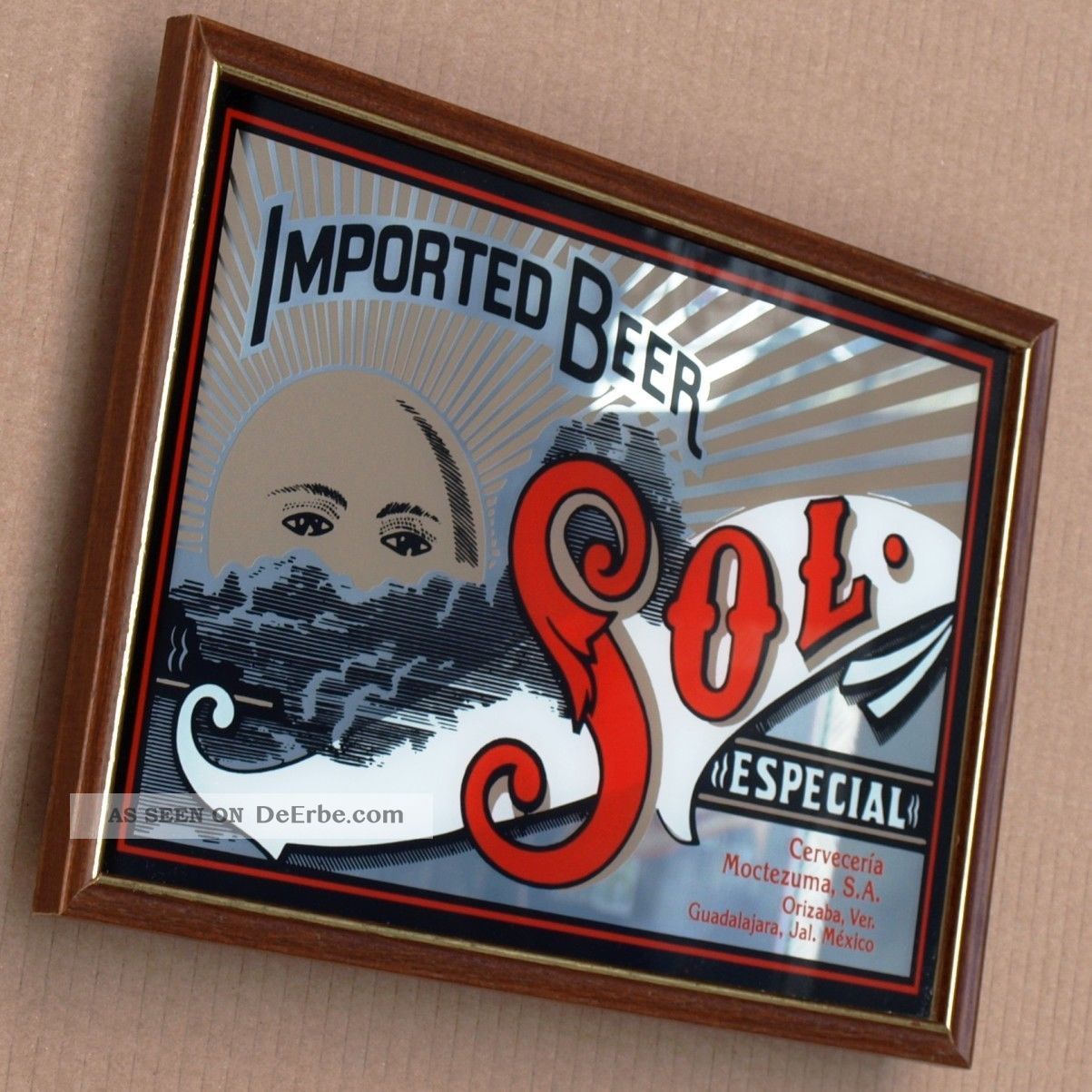 Sol Beer Alter Bodega Spiegel Mexiko Um 1982 Makellos Bier Brauerei Cerveza Kult Alte Berufe Bild