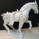 Grosse Alte Pferde Skulptur,  August Der Starke Pferd,  Fayance Weiß Glasiert 1900-1949 Bild 3