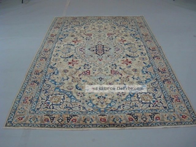 Wunderschöner Handgeknüpfter Perser Teppich Nain Korkwolle Mit Seide 210x135cm Teppiche & Flachgewebe Bild