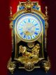 Rare Black Console Boulle Palace Clock C1855 Antike Originale vor 1950 Bild 11