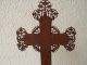 Antikes Großes Origi.  Standkreuz Aus Holz Mit Jesus Aus Bronze/messing - 19.  Jhd Skulpturen & Kruzifixe Bild 4