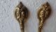 Frankreich: Ein Paar Kleine Raffhalter - Gardinenhalter - Bronze - Messing Um 1900 1890-1919, Jugendstil Bild 2