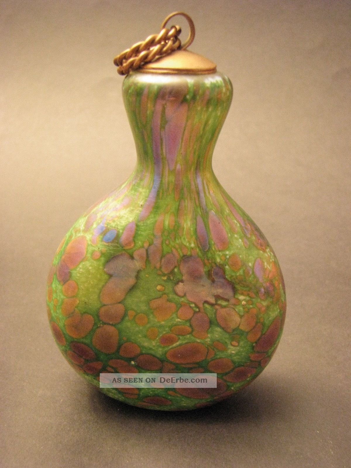 Lötz Jugendstil Schnupftabak Flasche,  Schmalzerflasche Snuffbottle, 1890-1919, Jugendstil Bild