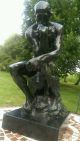 Der Denker 40cm Figur Bronze Mann Statue Repro Bronzeskultur Kunst Dekoration Bronze Bild 1