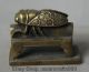 5.  8cm Ancient Chinese Folk Privat Copper Cicada Begrenzte Seal Stamp Signet Antike Bild 3