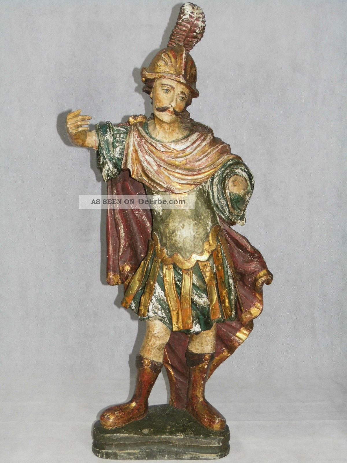 Sehr Großer Heiliger Florian Um 1800 - 117 Cm Mit Sockel Skulpturen & Kruzifixe Bild