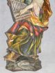 Sehr Große Heilige Cäcilie Mit Orgel Um 1900 - 83 Cm - Oberammergau Skulpturen & Kruzifixe Bild 2