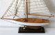 Segelyacht Modell 33x35cm Weiß - Natur Edles Holz Und Textilsegel Boot Schiff Maritime Dekoration Bild 1