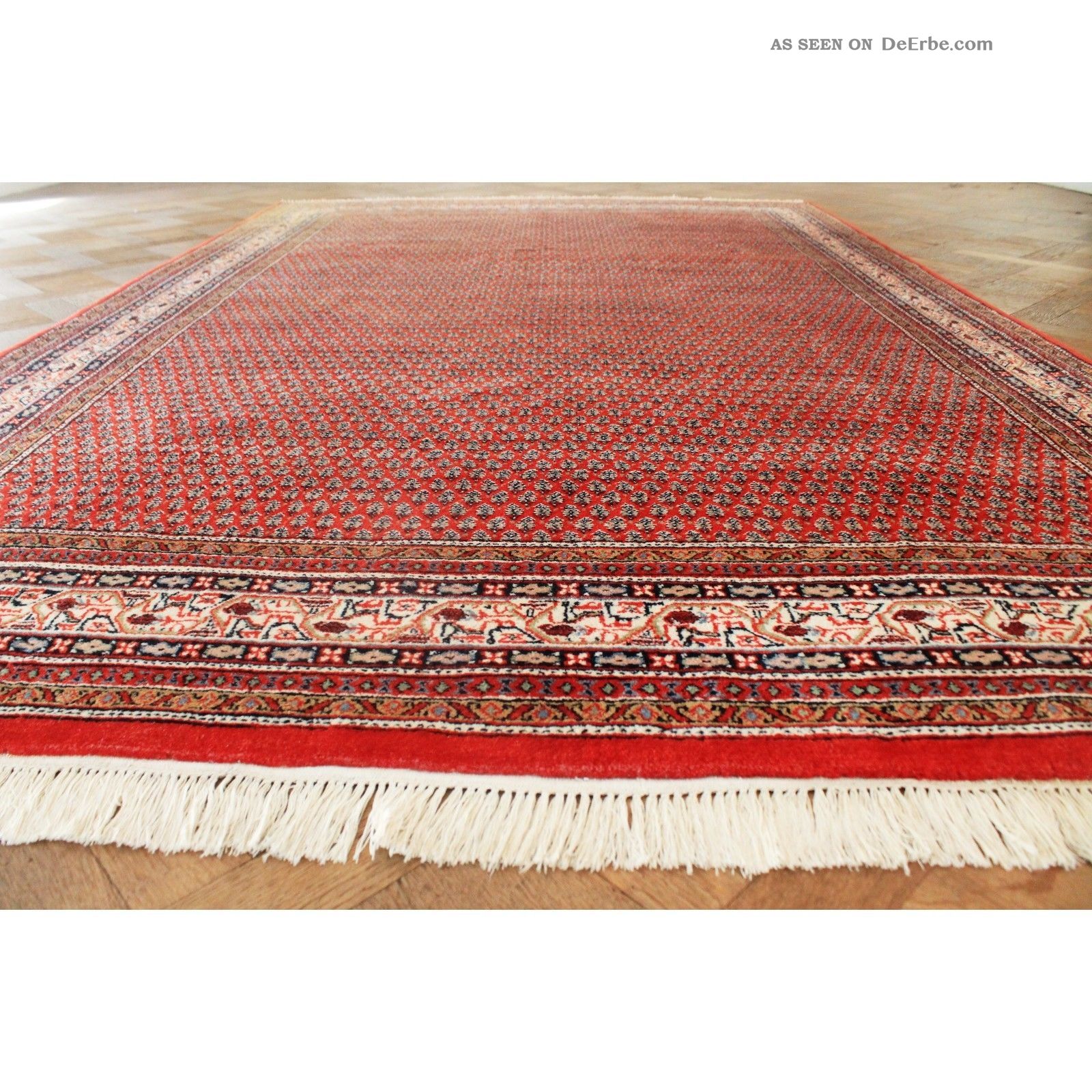 Schöner Handgeknüpfter Orient Teppich Kaschmir Saruqh Mir Rug Carpet 300x200cm Teppiche & Flachgewebe Bild