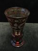 Vase Rubinglas Überfangglas Geschliffen Böhmen / Egermann Kristall Bild 1