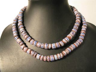 Alte Glasperlen Große Awale Chevron Old Venetian African Trade Beads Afrozip Bild