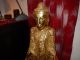 Tempelwächter Thailand Holz Figur Gold 100cm Buddha Entstehungszeit nach 1945 Bild 2