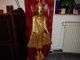 Tempelwächter Thailand Holz Figur Gold 100cm Buddha Entstehungszeit nach 1945 Bild 4