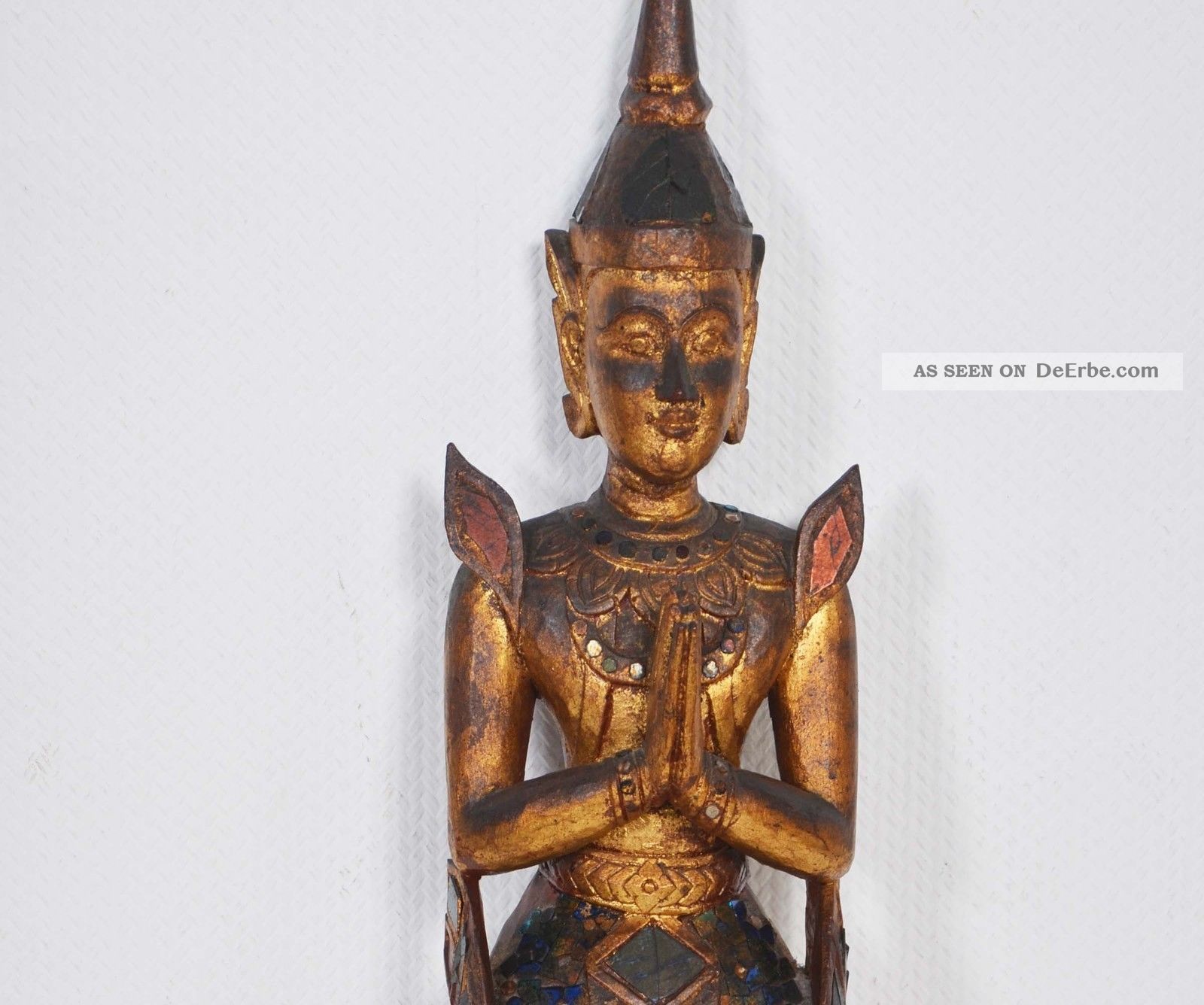 Tibet Buddha Guan Yin Fengshui Göttin Schutz Geshenk 52cm Alt Entstehungszeit nach 1945 Bild