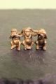 3 Affen Aus Bronze Chinesische Figuren Nichts Sehen,  Hören Und Verstehen Entstehungszeit nach 1945 Bild 1