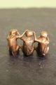 3 Affen Aus Bronze Chinesische Figuren Nichts Sehen,  Hören Und Verstehen Entstehungszeit nach 1945 Bild 3