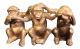 3 Affen Aus Bronze Chinesische Figuren Nichts Sehen,  Hören Und Verstehen Entstehungszeit nach 1945 Bild 4