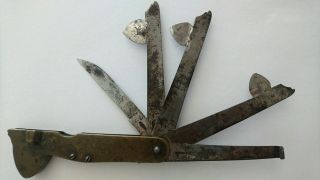 Historisches Aderlass Messer °schröpfmesser°5 Klingen Gemarkt/medical Instrument Bild