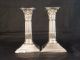 1 Paar Alte,  Englische Kerzenleuchter - 1923 - Säulenform - Aus Sterling Silber Objekte vor 1945 Bild 1