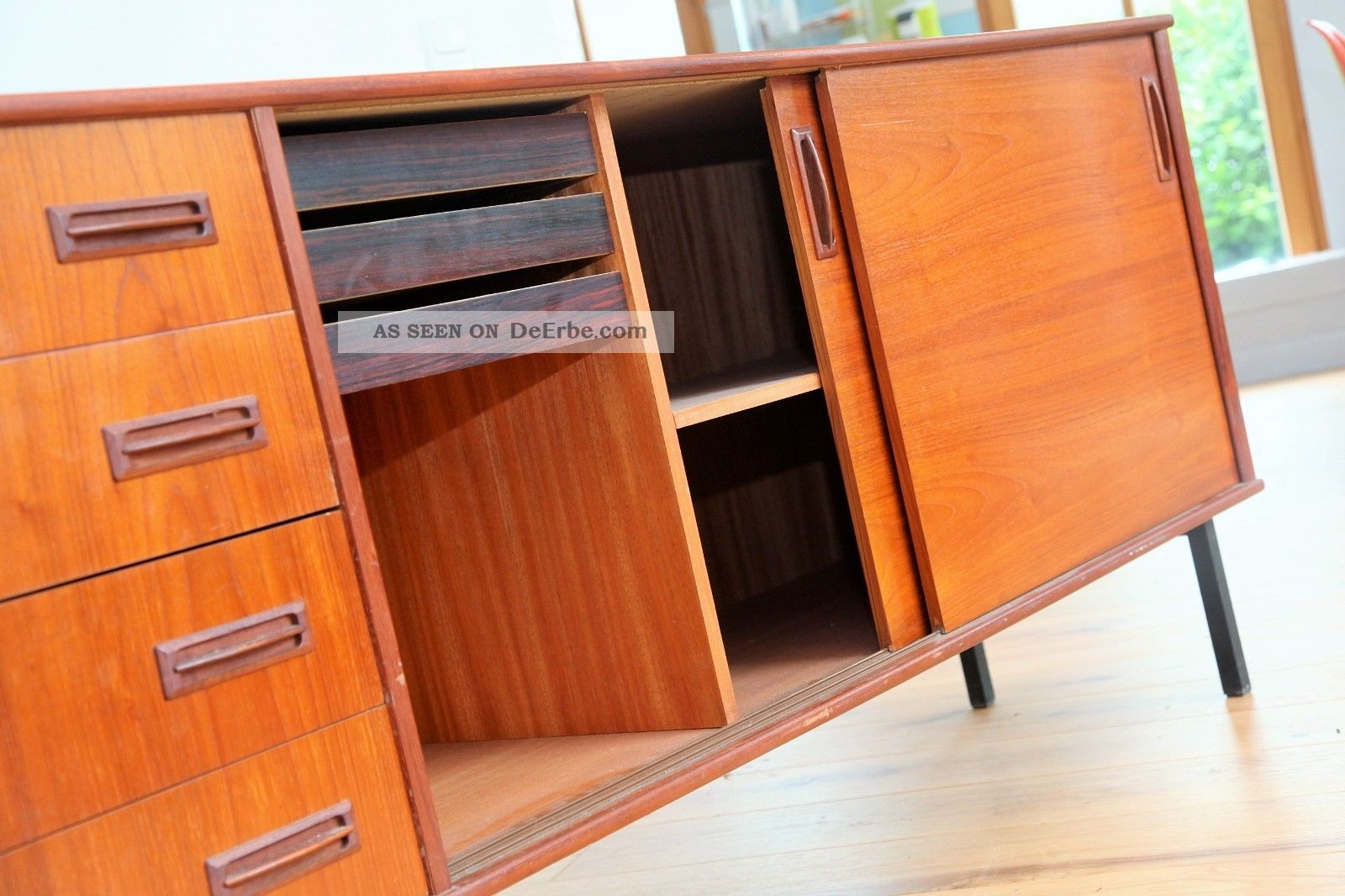 60er 50er Danish Modern Sideboard Credenza Teak Vodder Wegner Ara