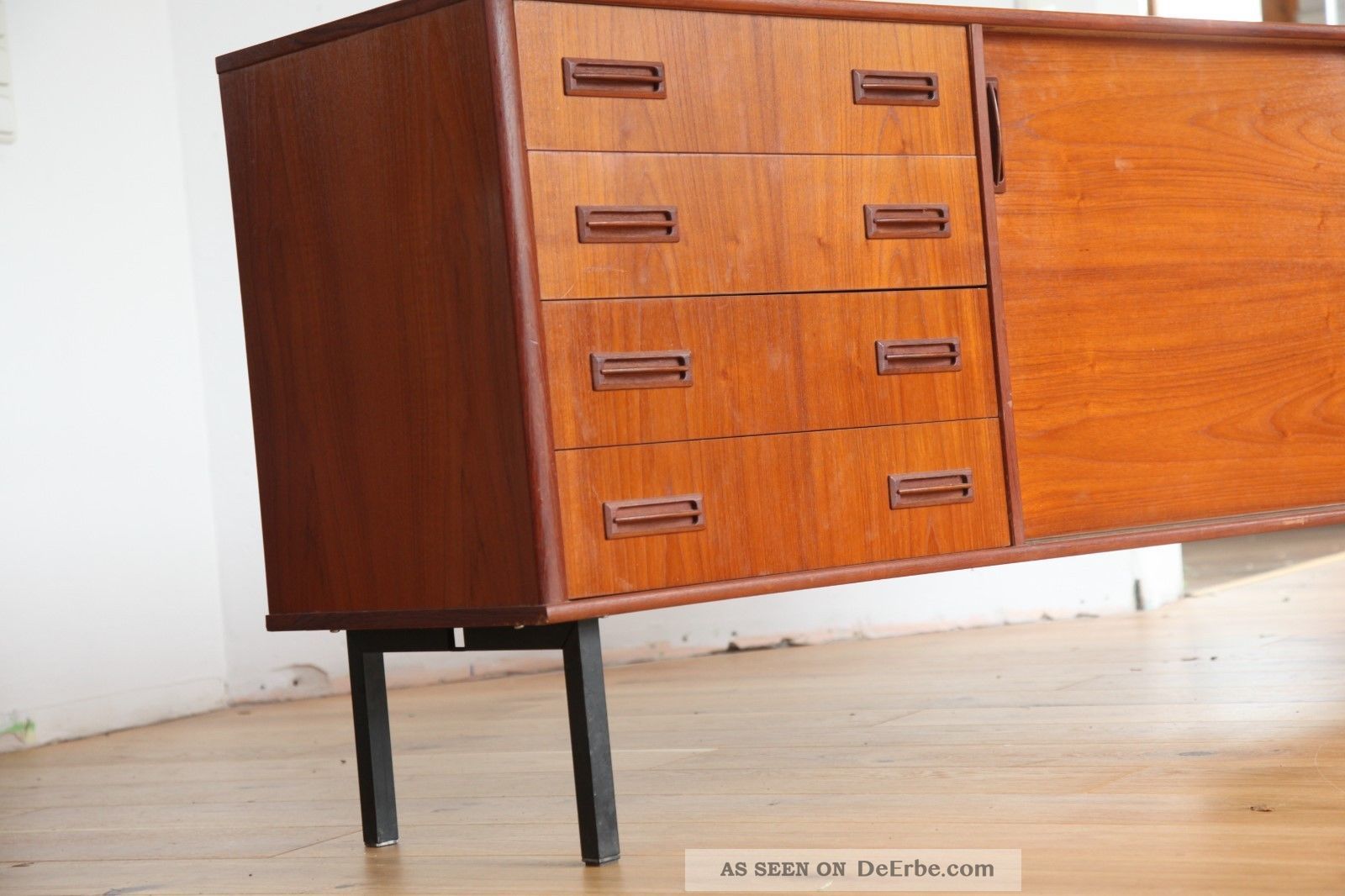60er 50er Danish Modern Sideboard Credenza Teak Vodder Wegner Ara
