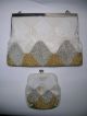 1960 Damenhandtasche,  Börse Perlstickerei Zierbügel Accessoires Bild 3