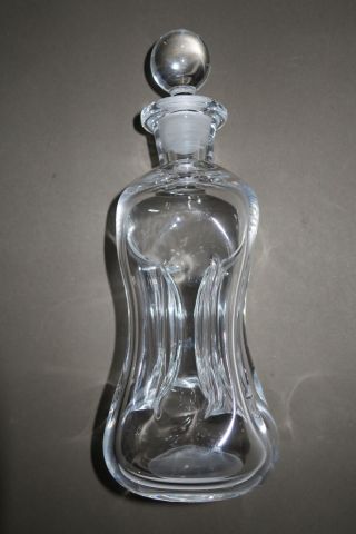 Kleine Holmegaard Gluckerflasche / Kristallglas Karaffe Höhe Ges.  20 Cm Bild