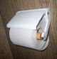 Antiker Wc - Rollenhalter Art Deco Gusseisen Email / Toilettenpapierhalter Original, vor 1960 gefertigt Bild 6