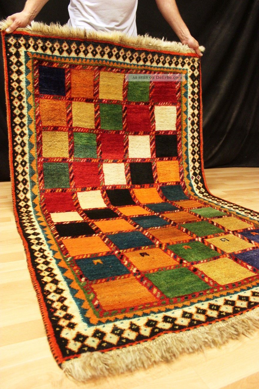Exklusiver Felder Gabbeh - Gabeh Orient Teppich 185x111cmcarpet Carpet 5079 Teppiche & Flachgewebe Bild