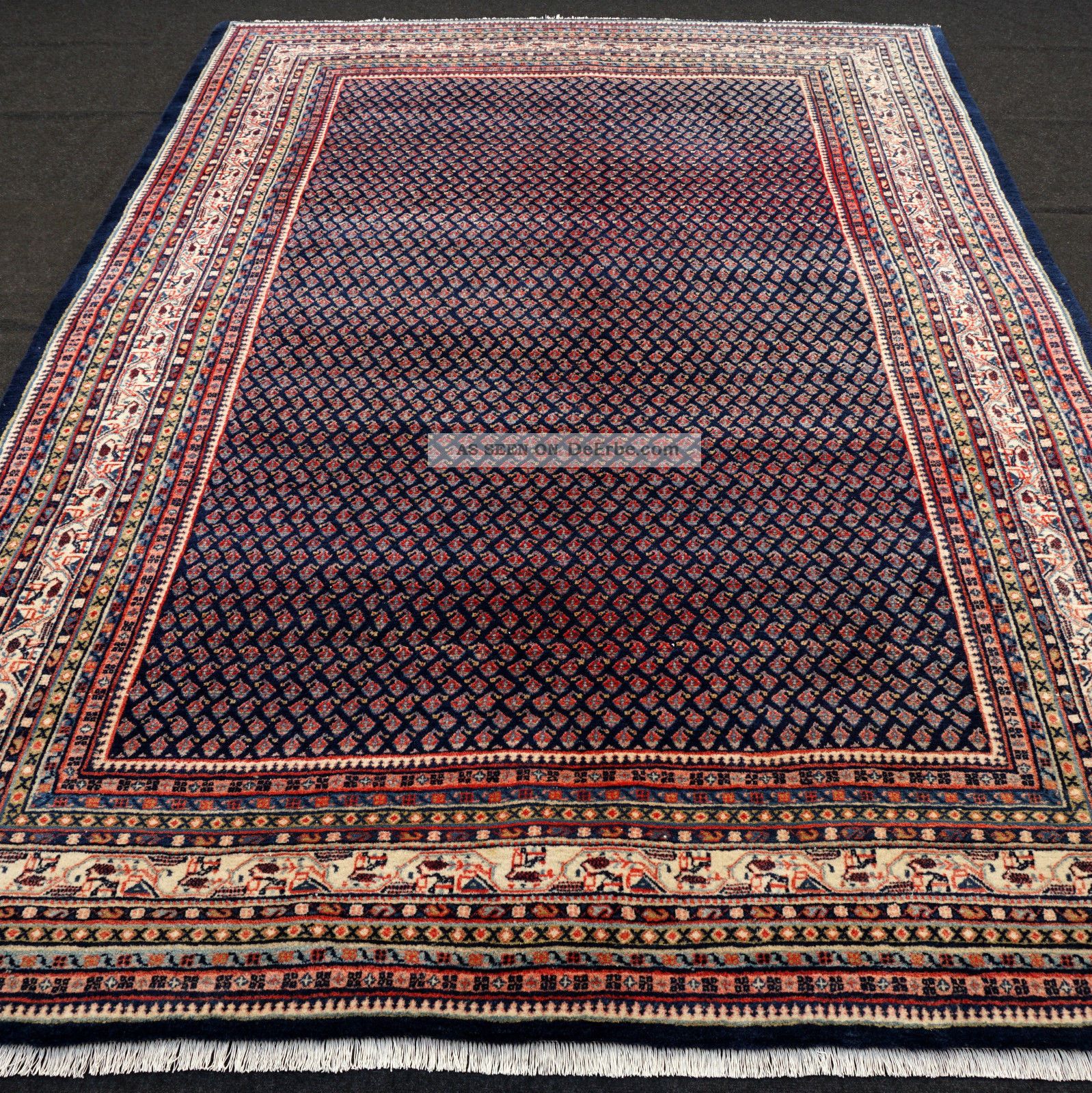 Orient Teppich Dunkelblau 310 X 230 Cm Perserteppich Mir Blue Carpet Rug Tappeto Teppiche & Flachgewebe Bild