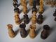 Altes Schachspiel,  Figuren Hartholz,  Schach Schachfiguren Holzkiste Gefertigt vor 1945 Bild 1