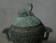 Alte Qianlong Markierte Bronze Antique Pixiu Beast Räuchergefäss Censer Griff Antike Bild 1