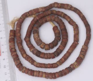 76 Cm Strang Antike Bauxite Steinperlen Ca.  8 Mm Trade Beads Ghana West - Afrika Bild