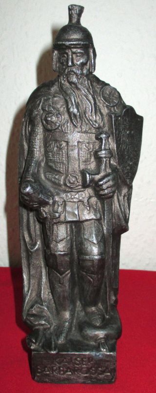 Kaiser Barbarossa,  Metallfigur,  Bronze/neusilber???,  August Vogel,  21 Cm,  1,  2 Kg Bild