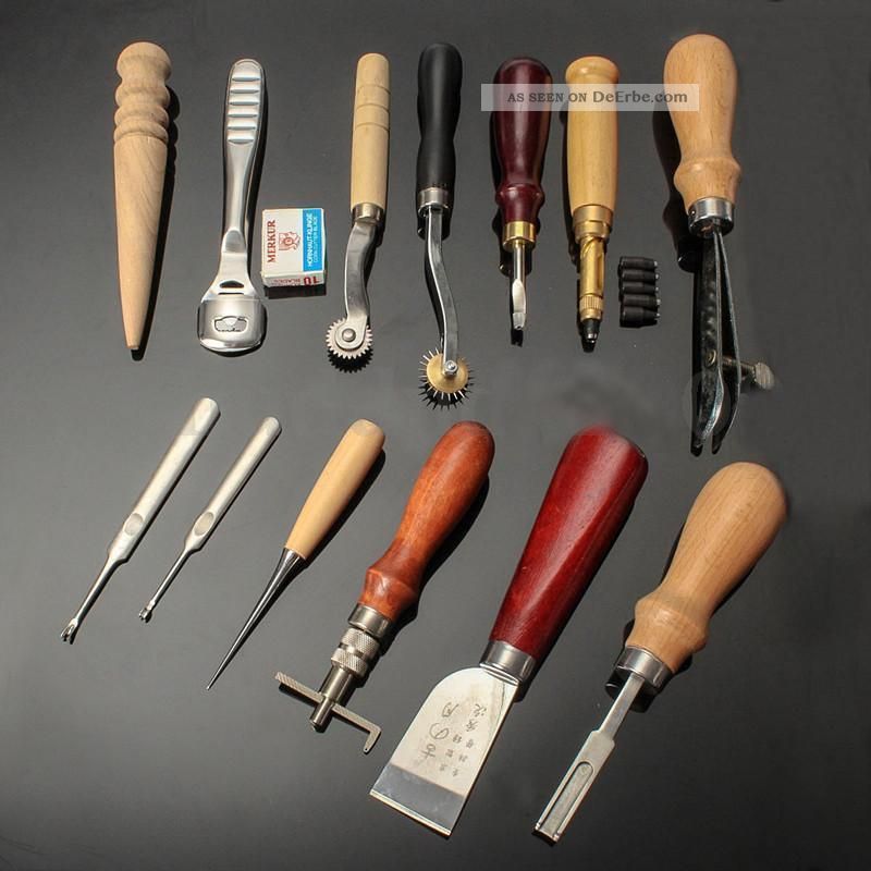13tlg. Leder Craft Werkzeug Nähen Leather Sewing Stitching Kit