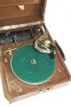 Altes Koffergrammophon Grammophon Thorens Mechanischer Plattenspieler Um 1925 Antike Bild 3