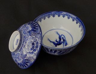 Japanische Antike Shöne Keramik Reis Schale Mit Deckel Gute Bild