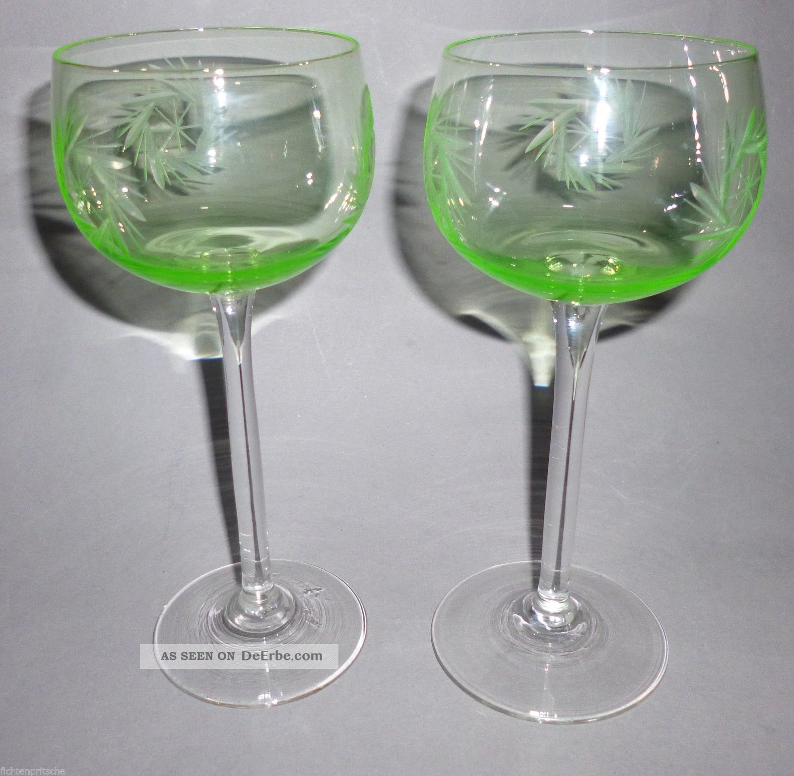 Römer Weinglas Glas Schleuderstern mundgeblasen geschliffen 30er Jahre Kelchglas