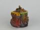 Collectible Exquisite Old Resin Amber Carving Branches Squirrels Statue Teapot Antike Bild 3