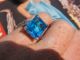 Vintage Art Deco Imposant Silberner Ring 925 Riesiger Blautopas ? Blue Topaz ? Schmuck nach Epochen Bild 10