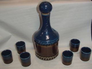 Keramik Karaffe Von Rosenthal Mit 6 Schnapsbecher / Für Kurze Bild