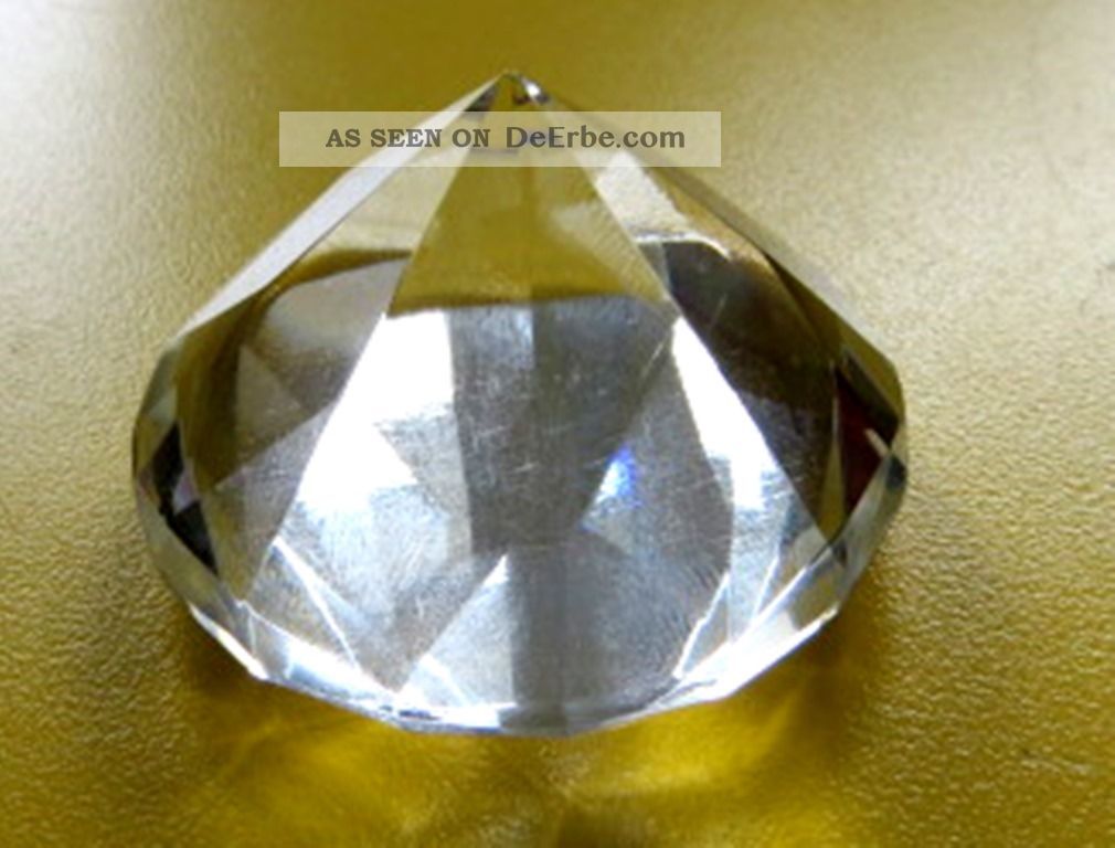 Kristall Riesen - Diamant Briefbeschwerer Paperweight Klar 3 Cm Hoch Ø 5 Cm Dekorglas Bild