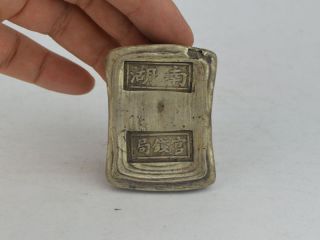 Collectible Exquisite Old Tibet Silver,  Silver Bar,  Coin Carving 湖南 Bild