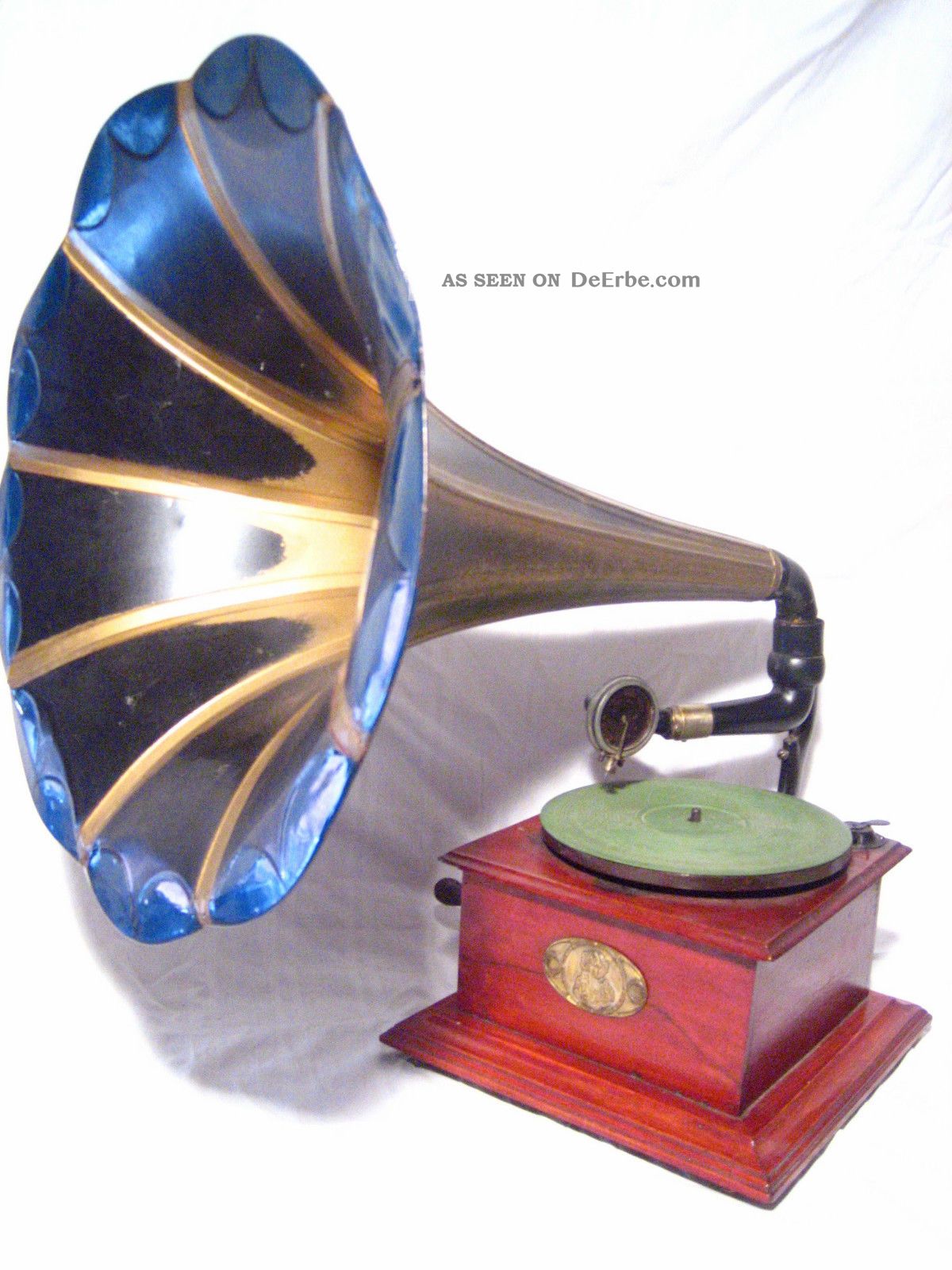 Uraltes Trichter Grammophon,  Veni Vidi Vici Soundbox,  Ca.  1920er Jahre Mechanische Musik Bild